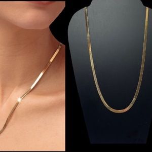 24" Gold Herringbone Necklace